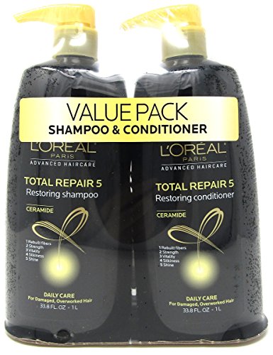 L'oreal Total Repair 5 Restoring Shampoo and Conditioner (33.8 fl. oz., 2 pk.)