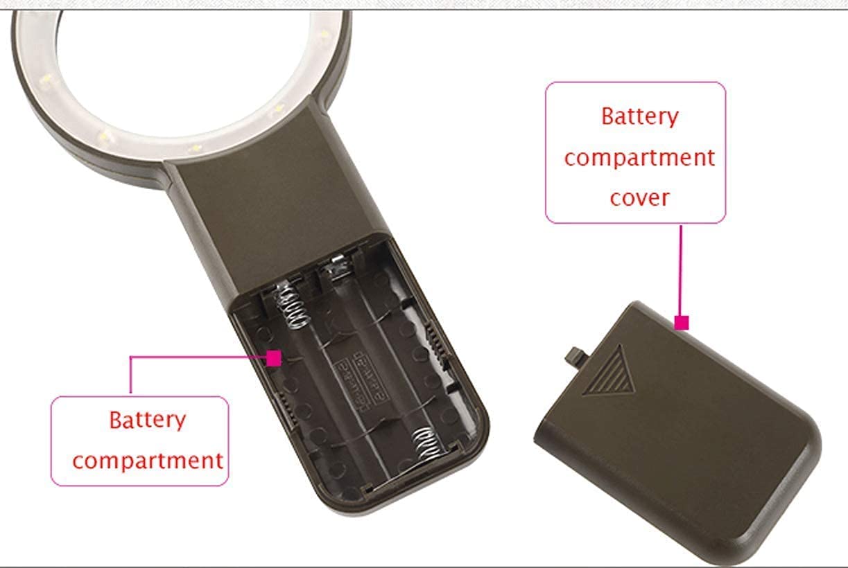 Loupe 10X avec lumières LED pour la lecture et l'inspection, idéale pour la soudure et le travail détaillé