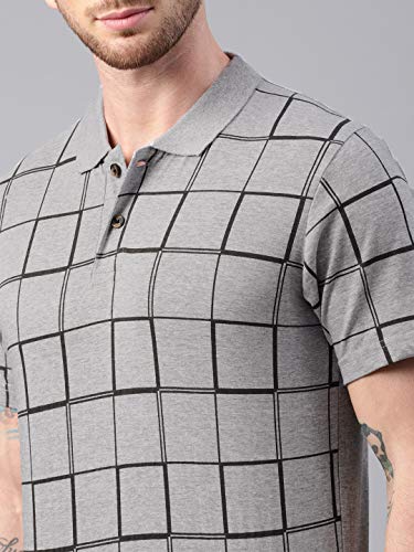 Image of KRYPTIC Men's Ultra-Soft Cotton Rich Casual Printed Half Sleeve Regular Fit Classic Polo T-Shirt - Soft, Cool & Stylish Everyday Wear
