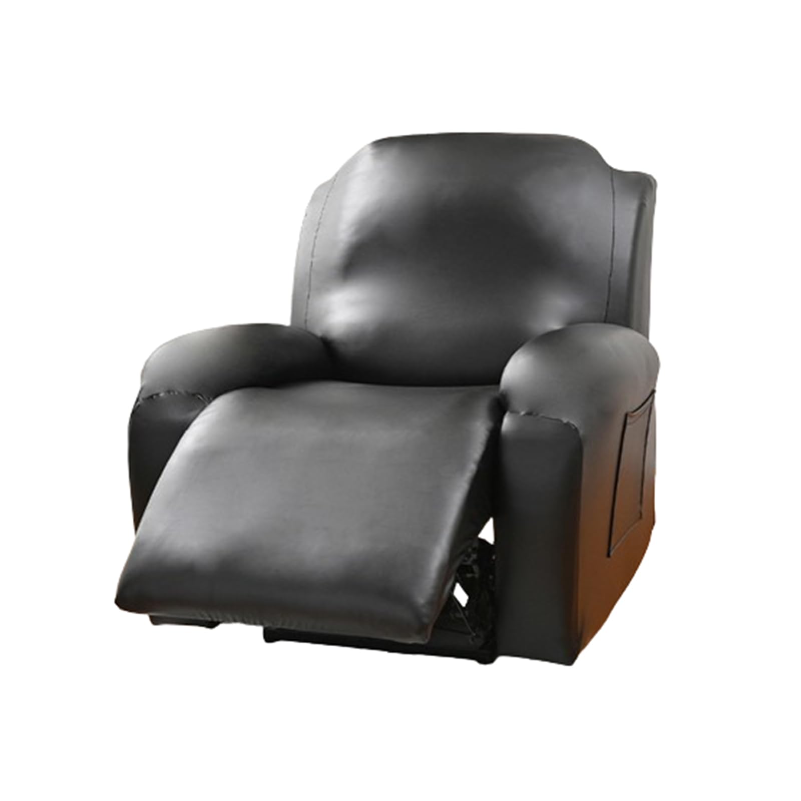 hardtry Reclining Sofa Covers with Center Console,Non-Slip Couch Cover for Reclining,Elastic Full-Cover Reclining Chair Cover Soft Washable Slipcovers for Sofas(Dark grey,2 seater)