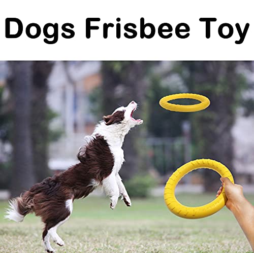 MMSGA Fitness-Ring für Hunde, Outdoor-Spiel Agility Trainingsgerät, Interaktiver Trainingsring für Kleine, Mittelgroße und Große Hunde (Gelb, 30CM)