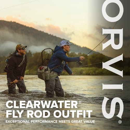 Image of Orvis Clearwater Fly Rod Outfit - Fishing Rod and Reel Combo with Black Chrome Blank, Ceramic Guides, Durable Reel Seat, and Rod Tube