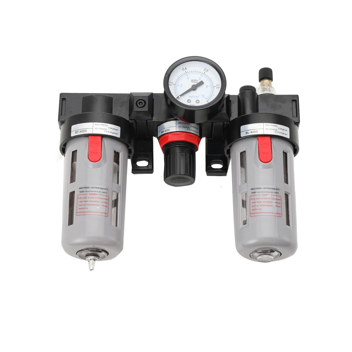 L-home Air Compressor Filter Regulator PT1/2 Air Filter Regulator Air Line Filter Separator Compressor Gauge Water Oil Trap Oil and Moisture Filter Compressor for Compressor and Air Tools