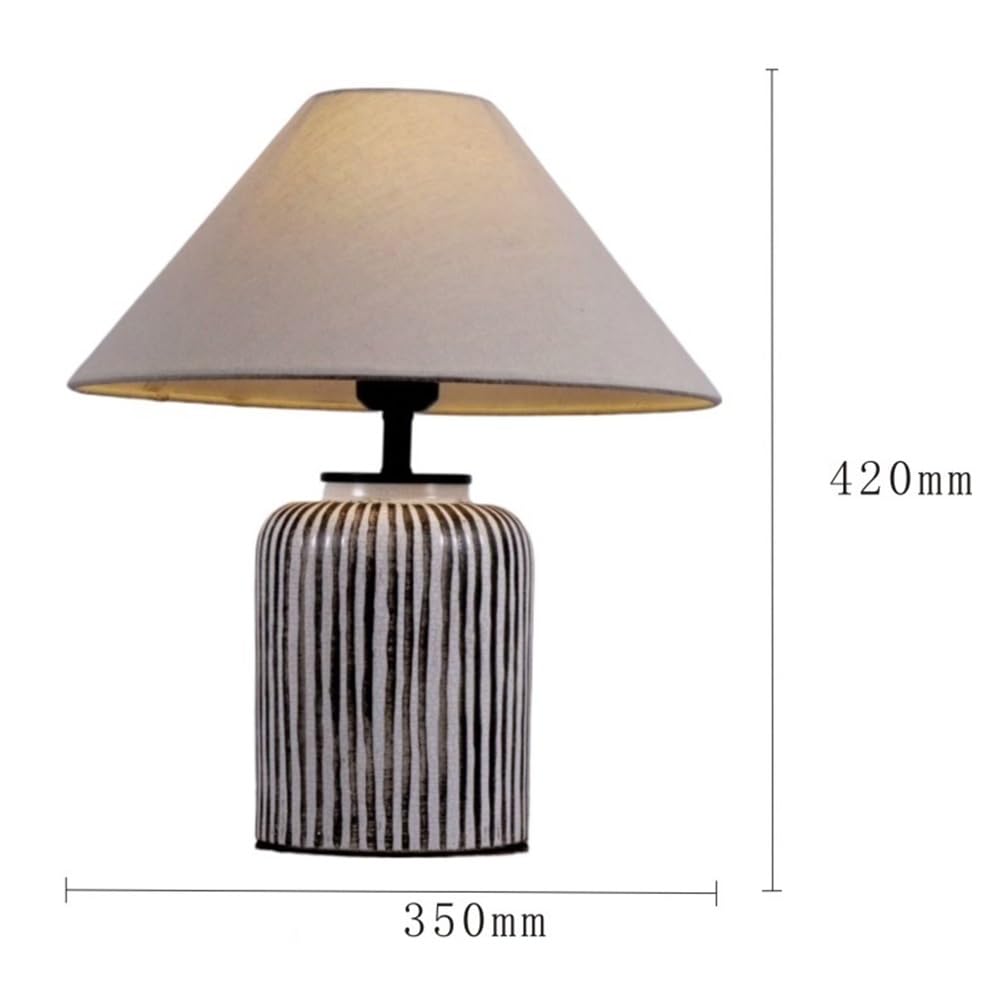 Affascinante Lampada da comodino, lampada da tavolo, lampada giapponese semplice in ceramica fatta a mano, decorazione for camera da letto e soggiorno. Arredamento per la casa