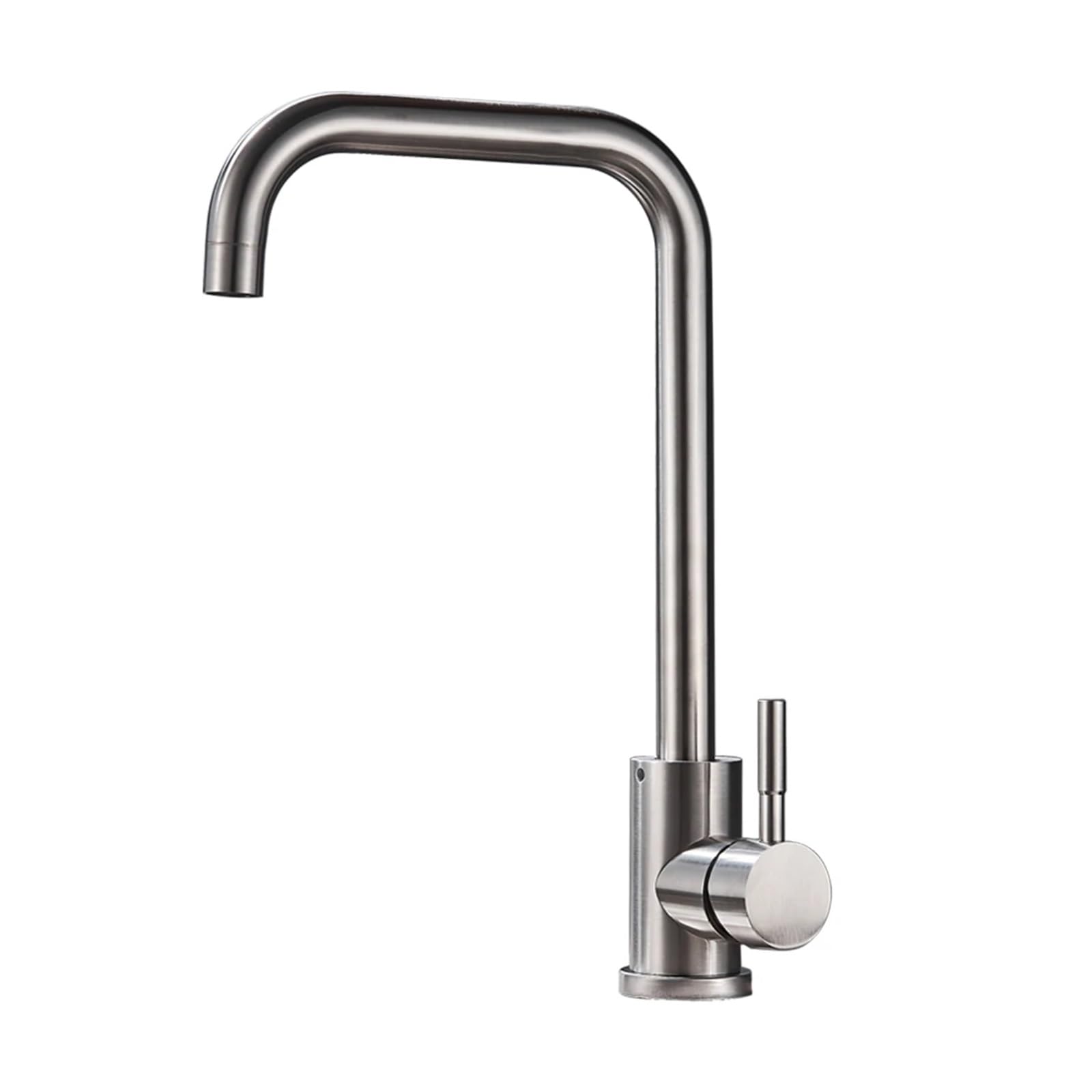 Robinet de cuisine en acier inoxydable nickel brossé mitigeur d'évier de cuisine standard