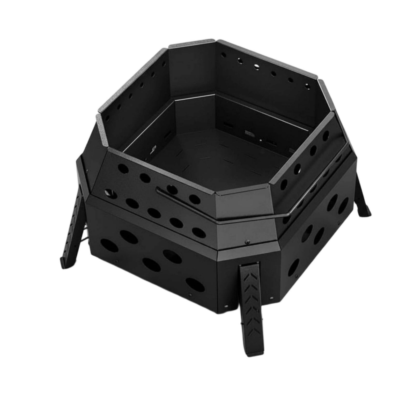 Braciere Pieghevole in Acciaio Multifunzione Braciere Smontabile Portatile per Giardino, Campeggio, Moderno, Pieghevole-A