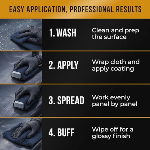 Image of Nano Bond Ceramic Coating 9H PRO (60ML), Car, Plastic, Glass, and Wheel Exterior Care Product kit, Hydrophobic, Long Lasting Professional Care, High Gloss Paint Shine, Automotive Polishing Sio2