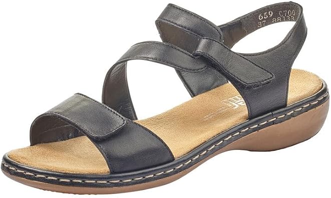 Rieker 659C7 Regina Women's Sandals - Leather, Adjustable Fit, Lightweight Anti-Stress Comfort with Arch Support and Durable Sole for All-Day Walking