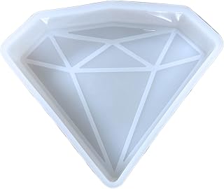 Diamond Car Freshie Silicone Mold | 4 x 3.25 x 0.8” inches for Scented Aroma Beads Car Candle, Soap Oven Safe to 450 F Bake Heat Resistant Bride Ring