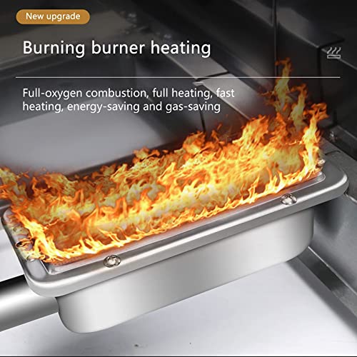 Generic 12L Professionelle Doppelzylinder-Gasfritteuse mit hoher Kapazität, Edelstahl-Fritteuse für gewerbliches Restaurant-Arbeitsplatten-Familienkochen – Bild 4