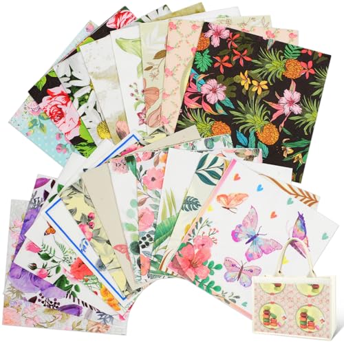 image for KEKJA Floral Decoupage Paper Napkins, 20 Pack 20 Styles Assorted Decor