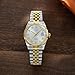 Baltany S4094 39mm Auto Dress Watches with Roman Numeral Markers, Mechanical NH35 Date Watch with Applied Hour Markers (Gold Case Silver Dial)