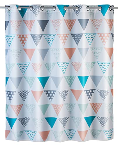 WENKO NIKE Comfort flex - Ethno Shower Curtain, Multi-Coloured, 180 x 200 x 1 cm