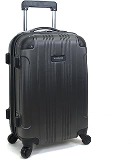 Out of Bounds Lightweight Hardshell 4-Wheel Spinner Luggage, Charcoal, 20-Inch Carry On