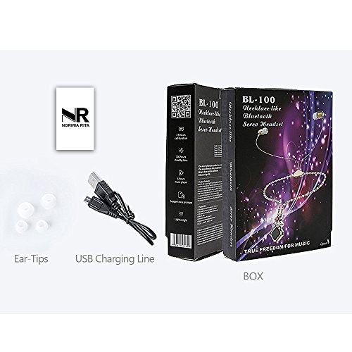 Normia Rita Pearl Necklace Style headset Wireless