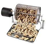 Home Coffee Bean Roaster Machine Household Coffee Roasting Machine Stainless Steel Roller Rotation Baking Machine for Coffee, Raw Beans, Peanuts, Grain, Spices Baking
