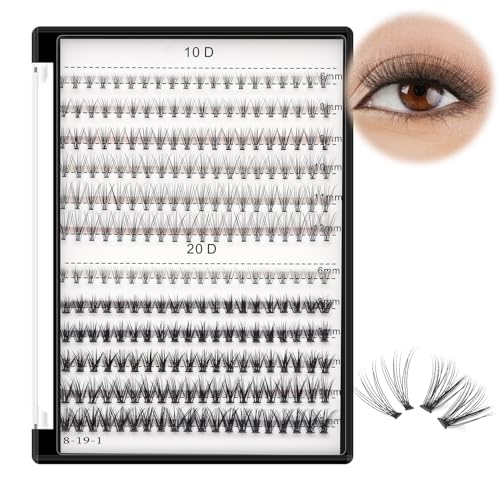 10D /20D Mixed, 0.07mm /0.10 mm Mixed, 8-12mm,10-14mm,12-16mm,14-18mm,16-20mm and Under Eyelashes Mixed C Curl Natural False Eyelash Extension Soft Lashes Individual Eyelashes (8-12mm Mixed)