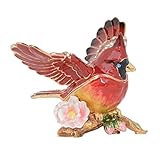 Minihouse Macaw Parrot Trinket Box Hinged Hand-Painted Enameled Bird Figurine Collectible Jewelry...