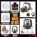 Full Face Gas Mask - Gas Masks Survival Nuclear and Chemical with 40mm Activated Carbon Filter & 6001 Cartridges Reusable Respirator for Organic Vapor Gases Dust Painting Polishing Welding