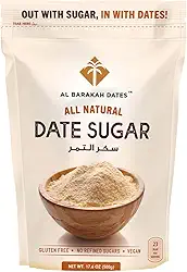 Açúcar de Tâmara Al Barakah 500g, Adoçante Natural Vegano, Sem Glúten