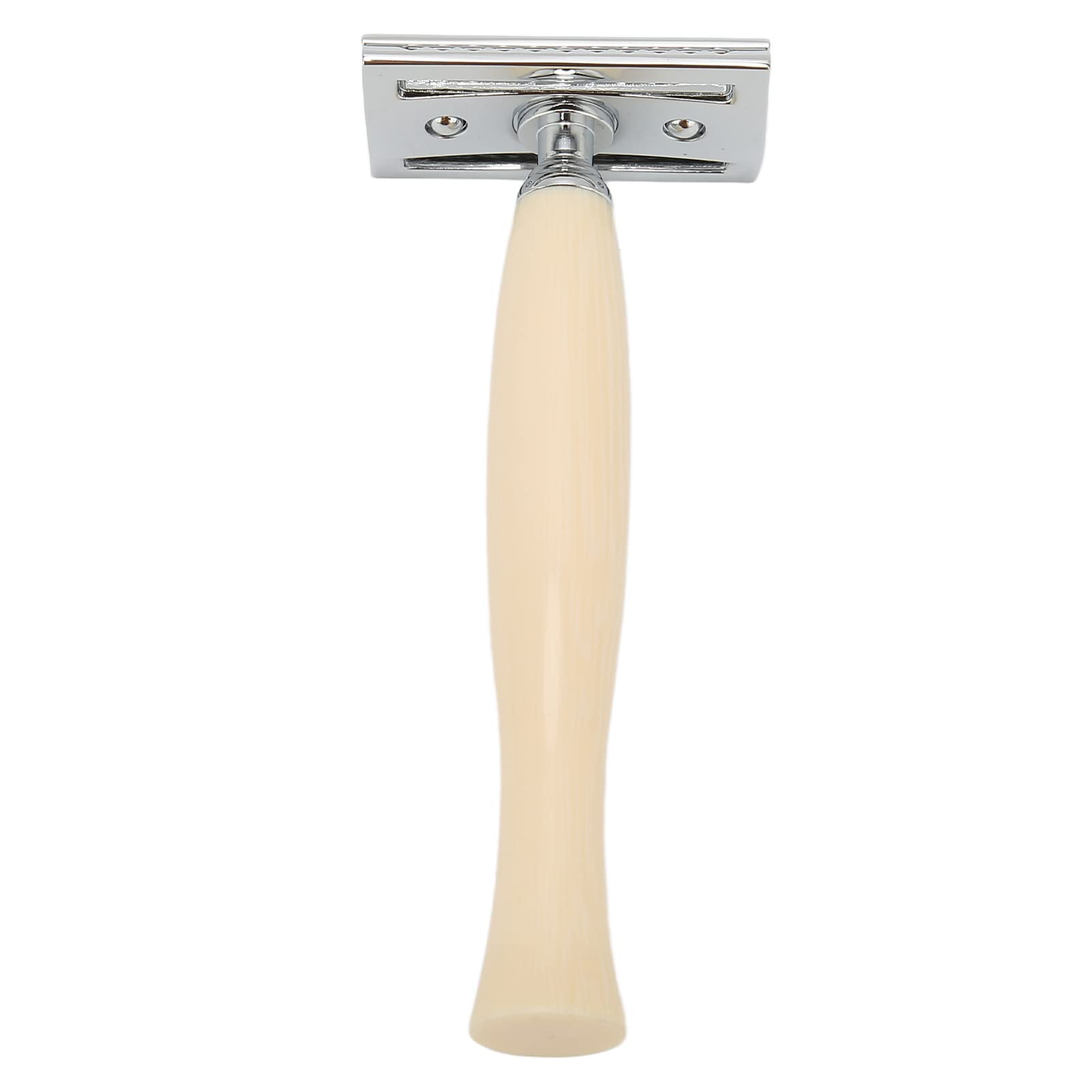 Brrnoo Maquinilla de Afeitar para Hombre, Afeitadora Manual, Doble Hoja de Afeitar de Largo con Cambio Fácil para Cara, Cabeza y Piernas (Beige)