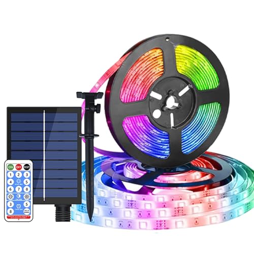 Tira LED Solar 10M impermeable multicolor con control remoto miniatura 1