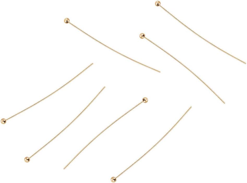 BENECREAT 100PCS 18K Real Gold Plated Ball Head pins - Image 5