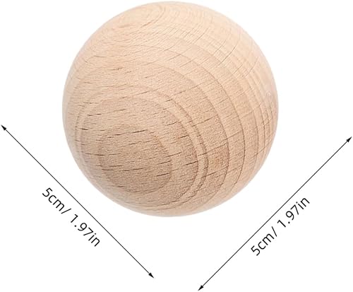 Miniatura 2 de Kisangel 5 bolas de croquet de repuesto para juegos de césped, bolas de madera sin terminar para manualidades y pintar para diversión al aire libre