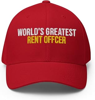 World's Greatest Rent Offcer Hat (Embroidered Structured Twill Cap) Rent Offcer Apparel