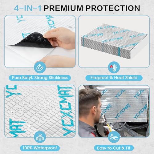 YCXCMAT 100 Mil Butyl Sound Deadening Mat for Car, 36sqft Deadener Material by YCXCMAT - Used condition - Image 6