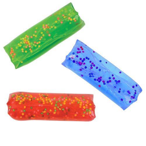 Rhode Island Novelty 4.75 Inch Water Wigglie with Beads Or Glitter, One Per Order No Color Choice
