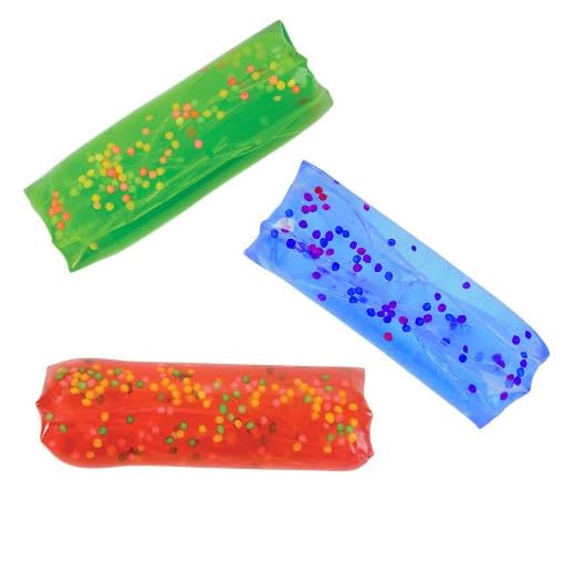 Rhode Island Novelty 4.75 Inch Water Wigglie with Beads Or Glitter, One Per Order No Color Choice