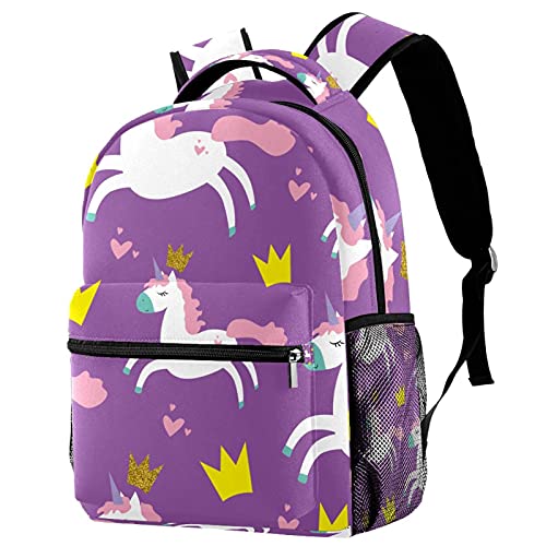 Sac à dos décontracté pour femme à motif licorne idéal pour vos sorties de week-end