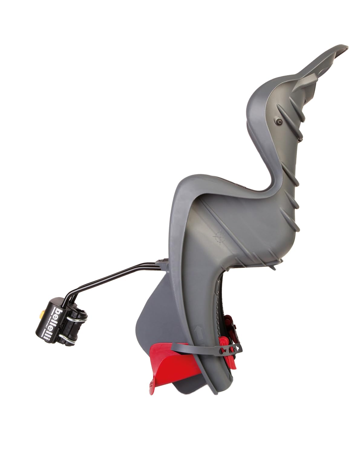 b bellelli Mr Fox - Seggiolino Bici Posteriore - Attacco B-Fix - Si Fissa al Telaio - dai 9 Mesi ai 8 Anni - Max 15 kg - Colore Dark Grey