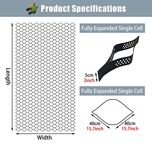 Grille de stabilisation de gravier polyéthylène pour talus et sol