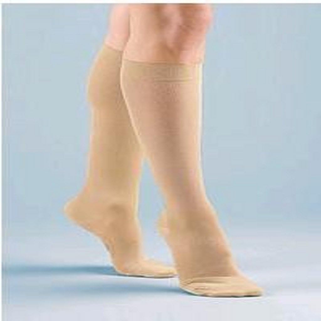 Activa Surgical Weight 30-40 mmHg Knee High Closed Toe Stockings, Beige, Small