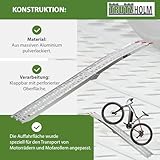 TRUTZHOLM 2 x Auffahrrampe klappbar 228 cm Traglast 680 kg Alu grau gelocht Motorradrampe