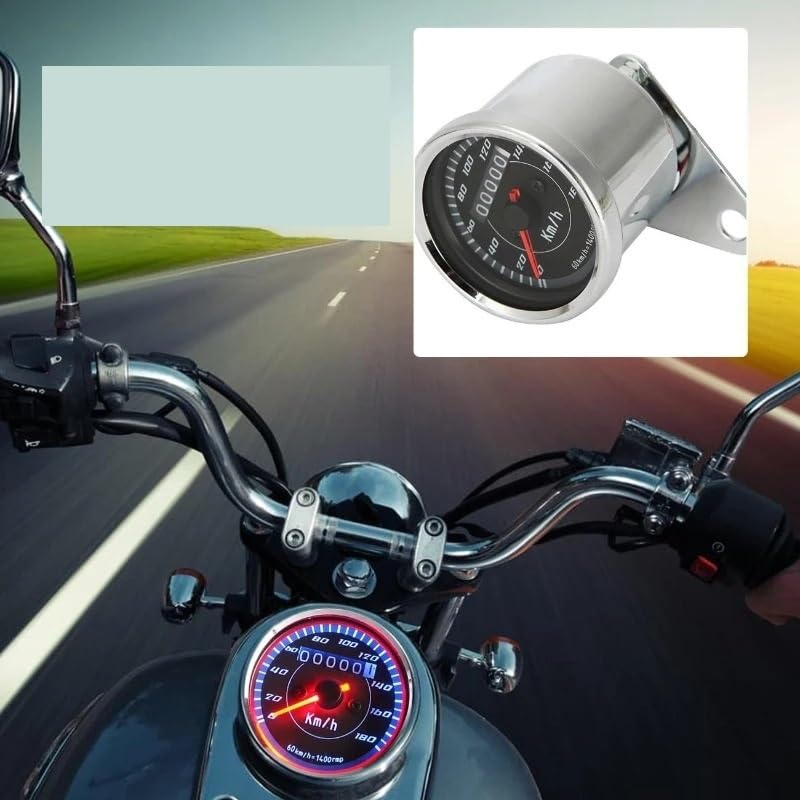 Compteur kilométrique universel moto tachymètre rétroéclairé 12V - 2