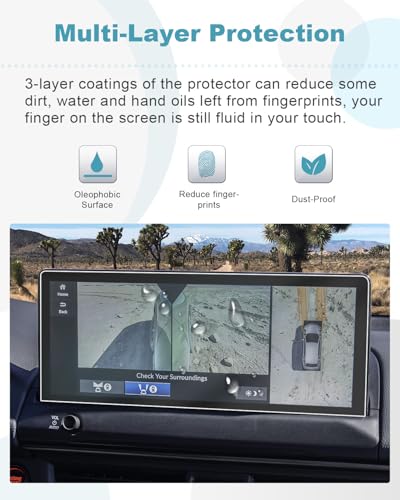 Image of CDEFG 2Pcs for 2026 Honda Pilot Screen Protector 12.3-Inch, for 2026 Honda Pilot Nano Screen Covers, Honda Pilot Accessories 2026 HD Clear