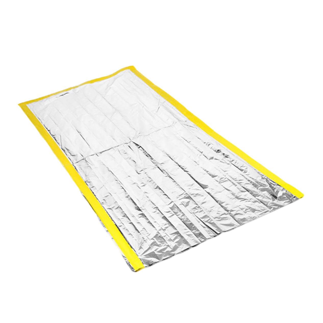 GRIRIW Outdoor Survival Portable Emergency Foil Blanket for Camping Hiking and First Aid Silver and Yellow