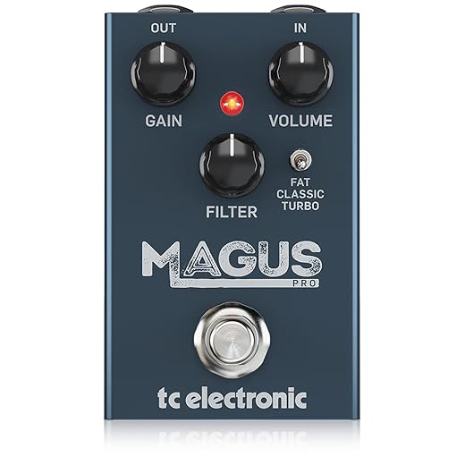 TC Electronic MAGUS PRO Classic High Gain Distortion Pedal with Fat Mids, Treble Filter Control and 3 Clipping Modes