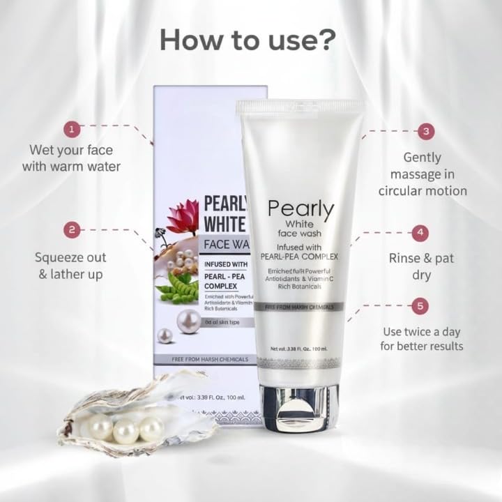 Amazon.com: Pearly White Face Wash for Glowing & Radiant Skin