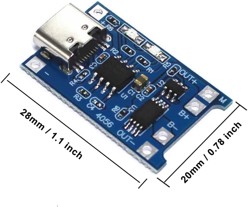 TP4056 Type-c USB 5V 1A 18650 Lithium Battery Charger Module Charging Board with Dual Protection Functions image 4