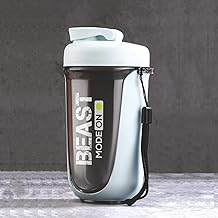 Gym Protein Shaker Bottle – 500ml | BPA-Free, Leakproof with Stainless Steel Blender Ball for Mixing Bottle for Gym Workout Motivational Sipper Bottle (BLUE)