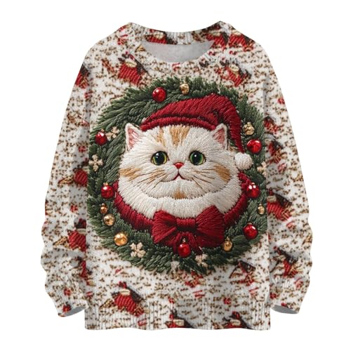 Kids Ugly Christmas Sweatshirt Funny Xmas Sweater for Boys Girls Novelty Pullover Children Cute Christmas Jumper