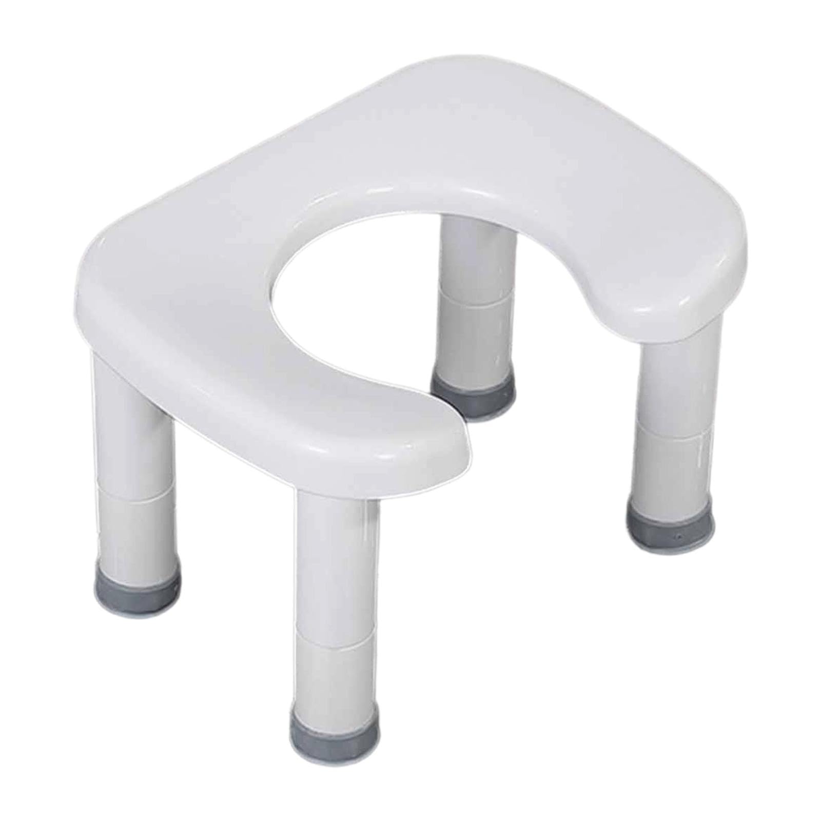Tabouret de toilette multifonctionnel blanc en polypropylène taille L