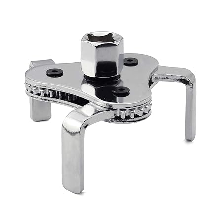 YXGOOD Adjustable Oil Filter Wrench Remover From 2-1/2 inch to 4.5 inch Oil Filter Wrench Tool -3 Jaw