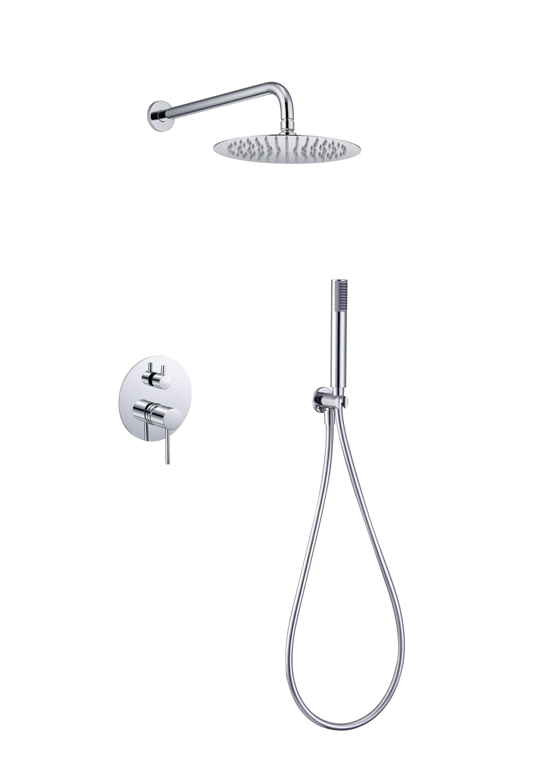 IMEX GPM039 MONZA Conjunto Grifo Ducha Monomando Empotrado Cromo