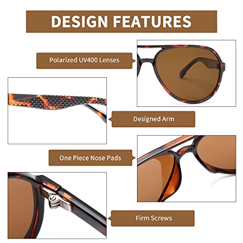 JIM HALO Polarized Aviator Sunglasses Men Women Oversize Plastic Driving Glasses3