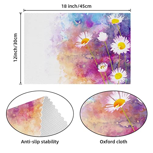 Sets de table marguerite naturelle durables pour grande table de repas - 5